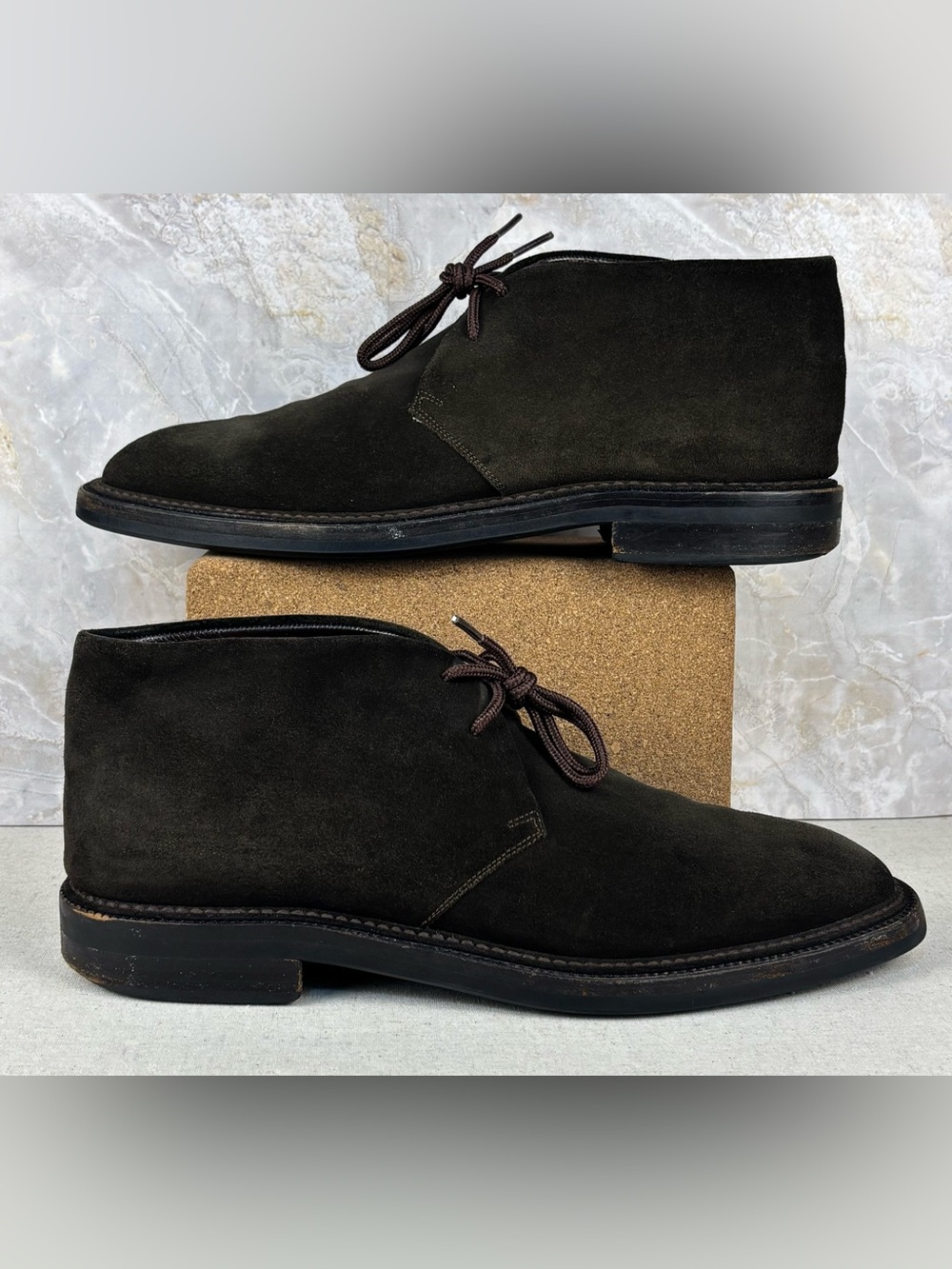 Salvatore Ferragamo Suede Chukka Boots Italy Men’s 11 D Brown Luxury